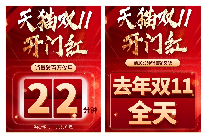 天貓雙十一開門紅|火爆熱賣 銷量破百萬僅用22分鐘??！